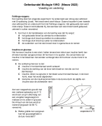 Biologie: oefenbundel voeding - VWO