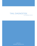 Logopedie en Audiologie - taal diagnostiek 