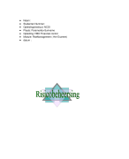 Titel: Risicobeheersing binnen TechnoSoft