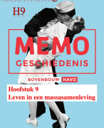 Hoofdstuk 9 leven in een massasamenleving geschiedenis MEMO