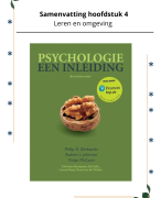 Samenvatting hoofdstuk 4, Inleiding in de psychologie