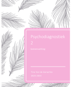 Samenvatting Psychodiagnostiek 2