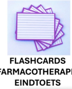 Flashcards farmacotherapie eindtoets 