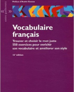 Samenvatting Vocabulaire Français