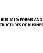 Forms and structure of business 