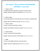 A&P Chapter 1 [Kluwers] MDCI 2356 RASMUSSEN UNIVERSITY. Latest 2025