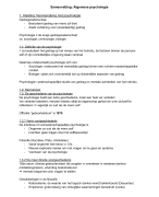 Samenvatting algemene psychologie