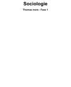 Samenvatting Sociologie - Thomas more