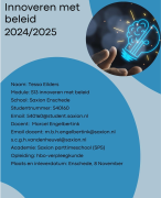 S13 Innoveren met beleid cijfer 9