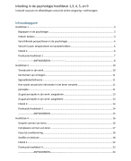 Inleiding in de psychologie (8e editie) samenvatting H1,3,4,5,en 9 