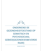 b1-k1-w1 examen onderkend de gezondheidtostand op somatisch en psychosociaal gebied (gezondheidbevoo