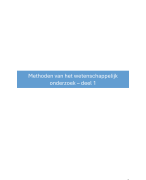 Methoden van het wetenschappelijk onderzoek deel 1