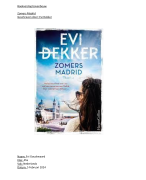 boekverslag zomers madrid van Evi Dekker 