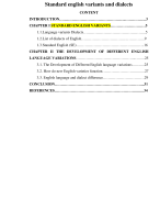 Standard english variants and dialects