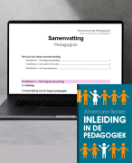 Samenvatting Pedagogiek – Inleiding in de pedagogiek
