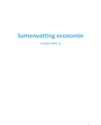 Samenvatting economie 2024-2025