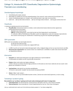 Samenvatting colleges 1 t/m 3 Ontwikkelingspsychopathologie