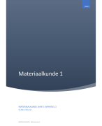 Materiaalkunde leerjaar 1 kwartiel 1 
