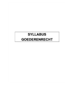 GOEDERENRECHT - Rechtspraktijk (Hogeschool VIVES)