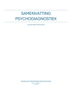 Volledige samenvatting Psychodiagnostiek 1