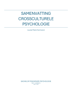 Volledige uitgebreide samenvatting Crossculturele psychologie 