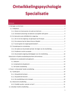 Ontwikkelingspsychologie specialisatie 2017