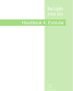 Samenvatting Biologie: H4 - Evolutie (VWO)