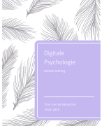 Samenvatting Digitale Psychologie