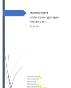 B1-K1-W1 lnventariseert Ondersteuningsvragen van de client