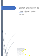 B1-K1-W4 Ondersteunt de cliënt bij participatie
