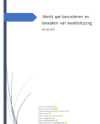 B1-K2-W2 Werkt aan bevorderen en bewaken van kwaliteitszorg 