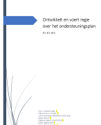 P2-K1-W1 Ontwikkelt en voert regie over het ondersteuningsplan 