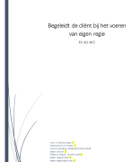 P2-K1-W3 Begeleidt de cliënt bij het voeren van eigen regie 