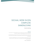 Samenvatting: sociaal werk in een complexe samenleving