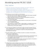 Oplossing examenvragen PB Mondeling 2017-2018