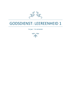 Godsdienst lagere school - leereenheid 1