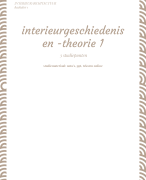 samenvatting interieurgeschiedenis en theorie BA1 sem1 2024