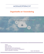Moduleopdracht Organisatie en Verandering - Cijfer 7- Incl. Feedback