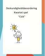 Opdracht deskundigheidsbevordering kwartetspel CVA