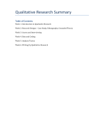 Samenvatting Qualitative Research 