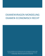 Examenvragen economisch recht 2025
