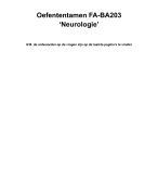 Oefententamen BA-203: Neurologie (incl antw)