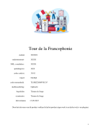 Module ‘Tour de la Francophonie’ 