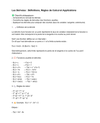 Les Dérivées : Définitions, Règles de Calcul et Applications