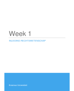 Inleiding Rechtswetenschap samenvatting - Week 1 - Erasmus Universiteit