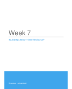 Inleiding rechtswetenschap samenvatting - Week 7 - Erasmus Universiteit