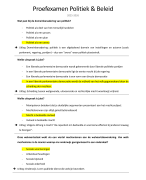 Proefexamen politiek & beleid 2025-2026 