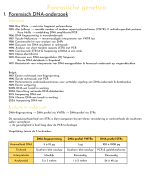 Samenvatting Forensische Genetica