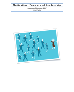Motivation Power and Leadership - Summary of all articles