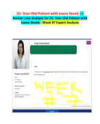 25- Year-Old Patient with Loose Stools – I human case Analysis for 25- Year-Old Patient with Loose Stools - Week #7 Expert Analysis